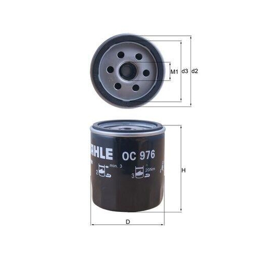 MAHLE Filtru ulei