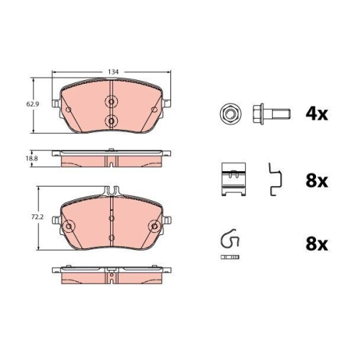 TRW set placute frana,frana disc