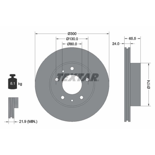 TEXTAR Disc frana PRO