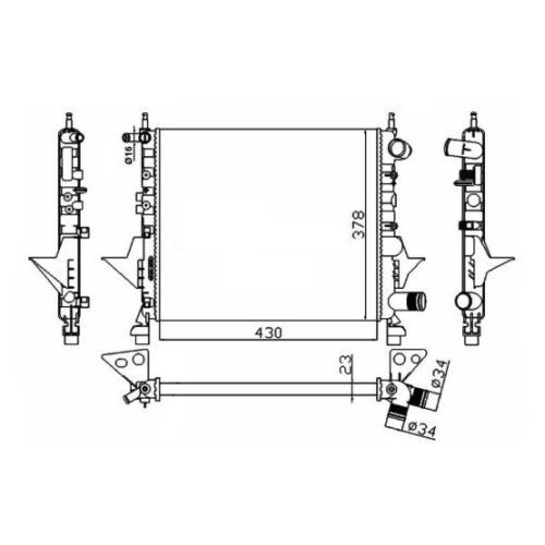 Radiator racire motor Nrf 529513