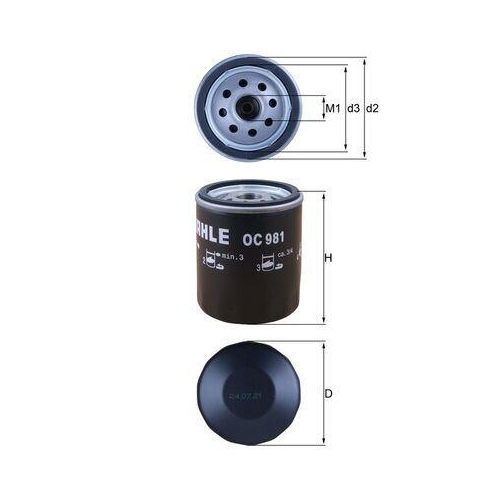 MAHLE Filtru ulei