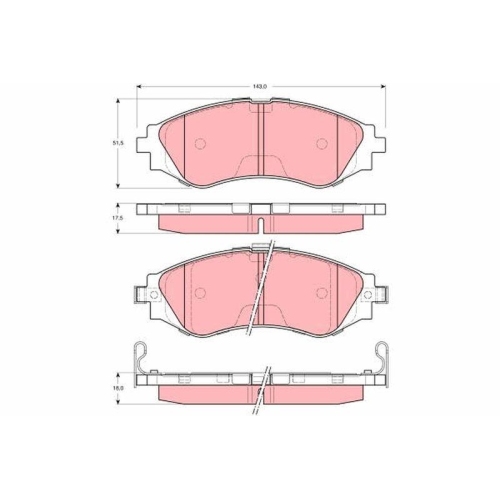TRW set placute frana,frana disc