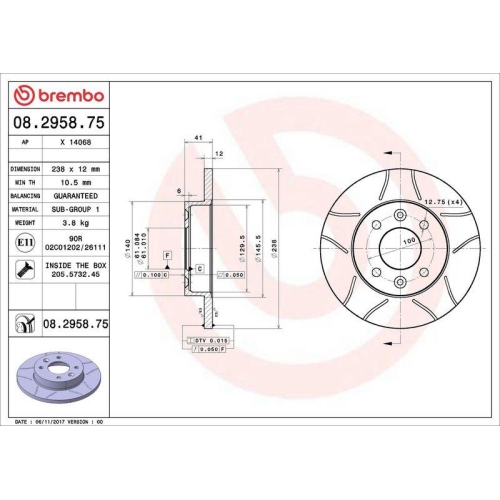 Set disc frana Dacia 1310 Estate 05.83-07.04, 1410 Estate 06.94-12.98, 1410 Estate 09.85-12.98, 1410 Saloon 09.85-12.98, Logan (Ls) 08.04-, Nova 04.96-03.03, Sandero 06.08-; Renault 11 (B/C37) 03.83-09.95, 11 Box / Liftback (S37) 03.83-07.89, 19 Saloon (L