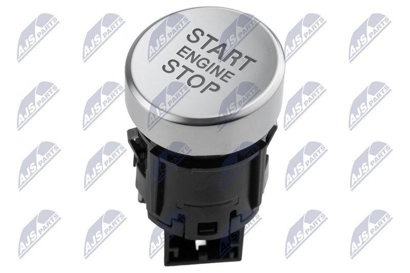 Buton start / stop VW Touareg 2011-; negru satinat pe alb; 7P1905217A; NTY, aftermarket