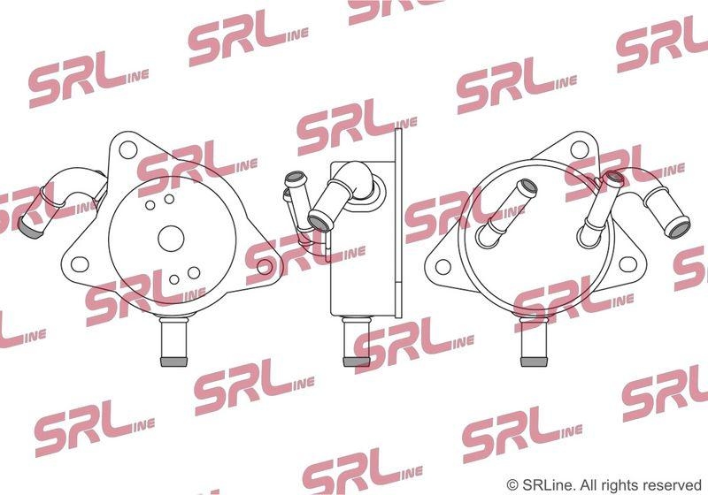 Radiator racire ulei motor, termoflot Toyota Avensis Verso 01-09, motor: 2.0, radiator transmisie, 90x90x35, SRLine, Aluminiu, 0240003271; 3349344010