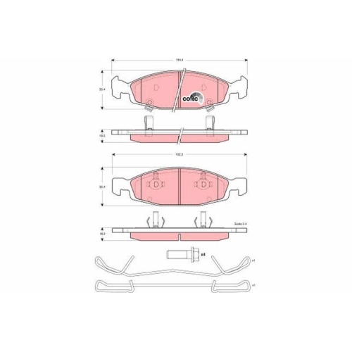 TRW set placute frana,frana disc COTEC