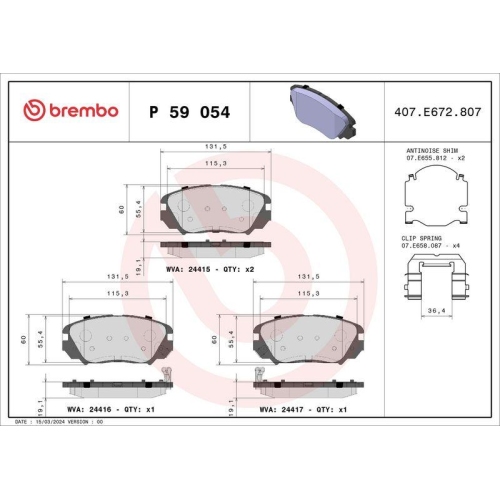 Placute frana Bentley Flying Spur (4w) 03.13-; Chevrolet Malibu (V300) 01.12-; Opel Insignia (G09) 07.08-03.17, Insignia A Country Tourer (G09) 07.08-03.17, Insignia Saloon (G09) 07.08-03.17, Insignia Sports Tourer (G09) 07.08-03.17; Saab 9-5 (Ys3g) 01.10