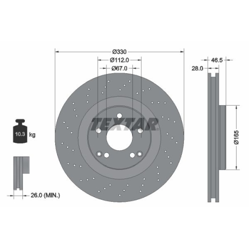 TEXTAR Disc frana PRO+
