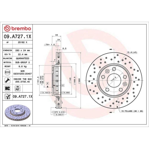 Set disc frana Dacia Duster (Hm) 10.17-, Duster (Hs) 04.10-01.18, Duster Box/Suv 04.11-; Nissan Juke (F16) 08.19-, Townstar Box (Xfk) 12.21-, Townstar Mpv (Mpv) (Xfk) 12.21-; Renault Arkana I (Lcm Ldn) 08.19-, Captur 2 (Hf) 01.20-, Duster (Hm) 10.17-, Flu
