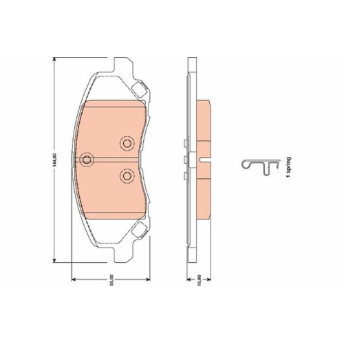 TRW set placute frana,frana disc