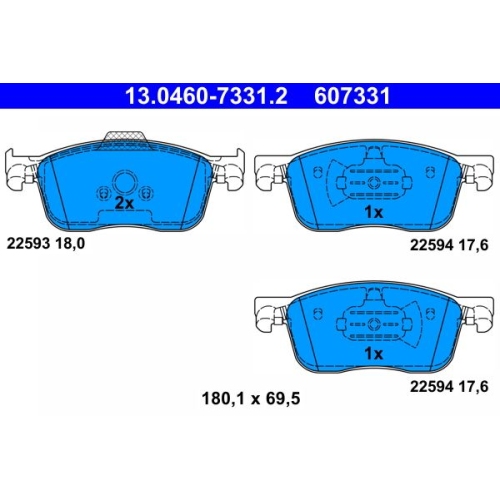 ATE set placute frana,frana disc