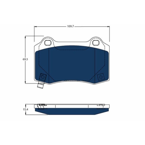 TRW set placute frana,frana disc ELECTRIC BLUE