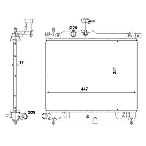 Radiator racire motor Nrf 53029