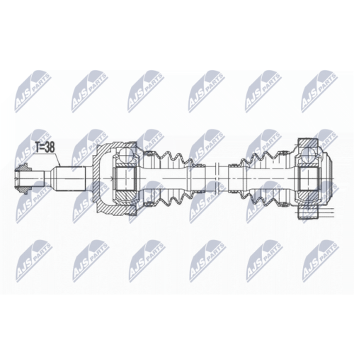 Planetara Vw T5 4motion 2009-, Spate, Stanga, 7E0501201B