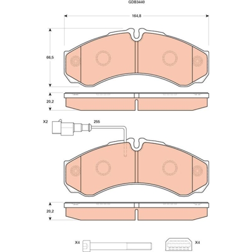 TRW set placute frana,frana disc