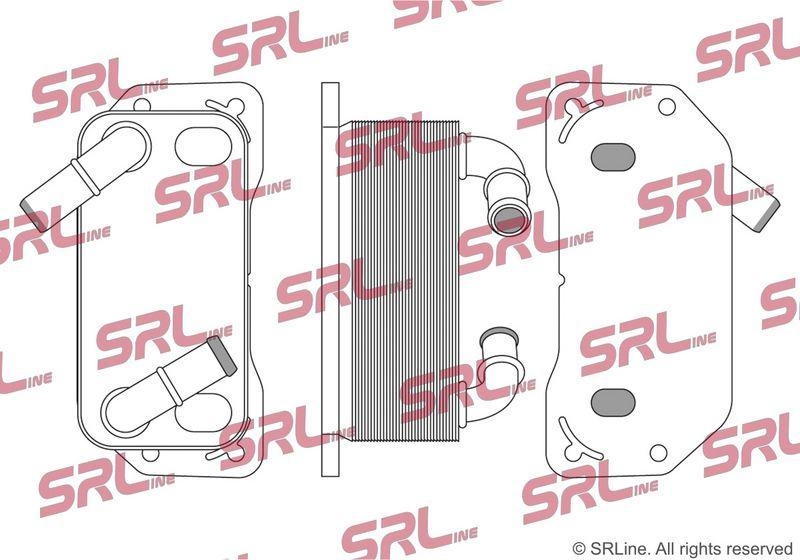 Radiator racire ulei motor, termoflot Volvo S60/V60 10-19, S80 06-15, V40 12-19, V70 07-16, Xc60 08-17, Xc60 17-, Xc70 07-16, motor: 2.0 d, 2.0 D3, 2.0 D4, 2.0 T, 72x140x56, SRLine, Aluminiu, 31293761