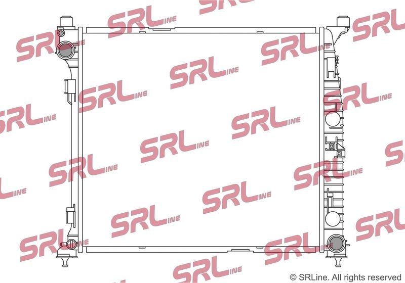 Radiator Mercedes Gl/Gls (X166) 12-, M/Gle-Class (W166) 12-/15-, motor: 5.5 V8 T, intrare/iesire conectare rapida, 600x558x26, SRLine, Aluminiu/ Plastic brazat, 0995004803; A0995004803