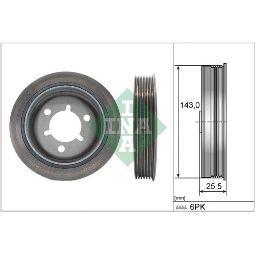 Schaeffler INA Fulie curea, arbore cotit