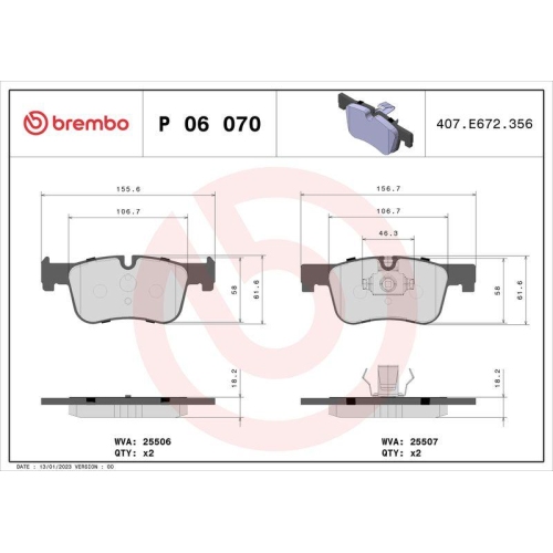 Placute frana BMW 1 (F20) 07.11-06.19, 1 (F21) 12.11-12.19, 1 Van (F20) 03.15-06.19, 2 Coupe (G42 G87) 08.21-, 3 (F30 F80) 11.11-10.18, 3 (G20 G80 G28) 11.18-, 3 Gran Turismo (F34) 07.12-, 3 Touring (F31) 07.12-06.19, 3 Touring (G21 G81) 07.19-, 4 Convert