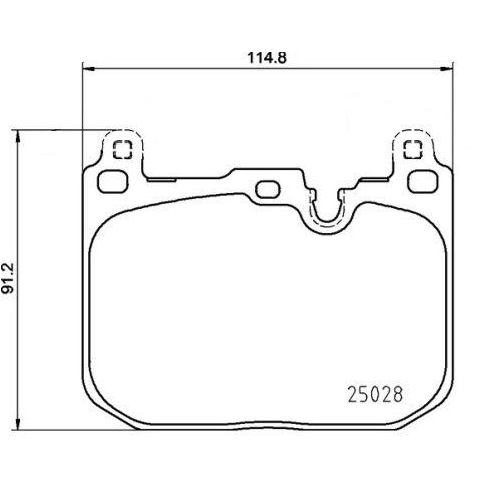 Placute frana BMW 1 (F40) 07.19-, 2 Gran Coupe (F44) 11.19-, X1 (F48) 11.14-12.22, X1 Van (F48) 07.15-06.22, X2 (F39) 11.17-10.23; Mini Mini (F56) 12.13-, Mini Clubman (F54) 11.14-, Mini Countryman (F60) 10.16-, Fata, BREMBO