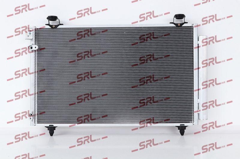 Condensator climatizare AC Toyota Corolla Verso 04-09, motor: 1.6, 1.8, 2.0 D-4D, Condensator cu uscator integrat , 645(605)x390(370)x16, SRLine, miez si rezervor din aluminiu brazat, 88450-0F110