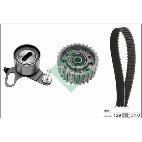 Kit curea distributie Toyota Hiace 4 Box (H1), Hiace 4 Bus (H1), Hilux 5 Pick-Up (N), Hilux 6 Pick-Up (N1), Land Cruiser (J7), Land Cruiser Hardtop (J7), Land Cruiser Prado (J12); VW Taro, 2.4 D, 2.4 TD, 2.4 D 4WD, 2.4 TD 4WD, 3.0 D, INA