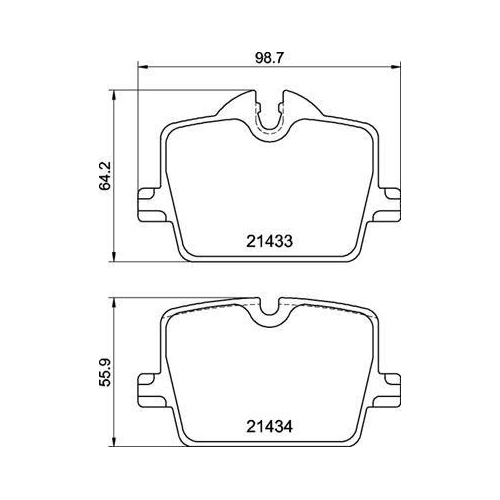 Placute frana BMW 2 Coupe (G42 G87) 08.21-, 3 (G20 G80 G28) 11.18-, 3 Touring (G21 G81) 07.19-, 3 Touring Van (G21) 07.19-, 4 Convertible (G23 G83) 11.20-, 4 Coupe (G22 G82) 07.20-, 4 Gran Coupe (G26) 07.21-, I4 (G26) 11.21-, Z4 Roadster (G29) 11.18-, Spa