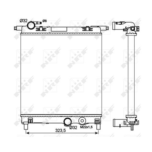 Radiator racire motor Nrf 53102