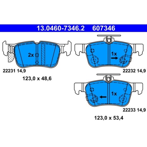 ATE set placute frana,frana disc