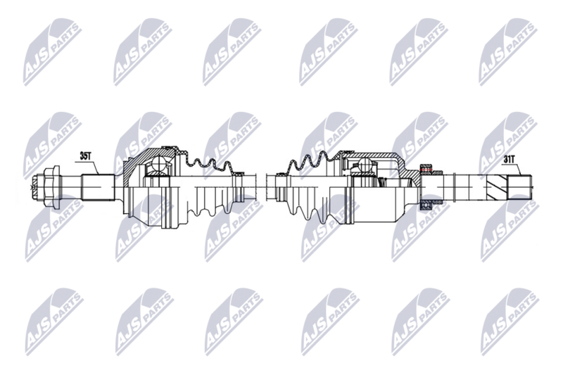 Planetara Citroen Jumper 3.0 HDI 2006-; Peugeot Boxer 3.0 HDI 2006-; Fiat Ducato 3.0 D Multijet 2006-; partea dreapta, cutie viteze manuala cu 6 viteze; 1369959080; NTY, aftermarket