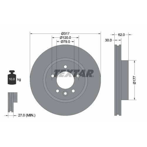 TEXTAR Disc frana PRO+