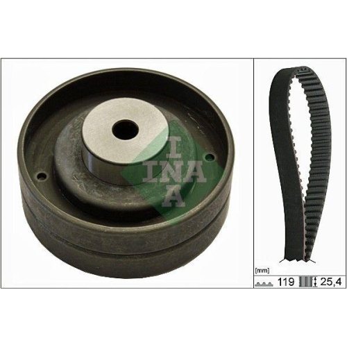 Kit curea distributie Audi 100 C2 (431), 100 C3 (443); VW LT 28-35 1 (281-363), LT 40-55 1 (291-512); Volvo 240 (P242), 740 (744), 760 (704), 940 (944), 960 (964), 2.0 D, 2.0 TD, 2.4 D, 2.4 TD, INA