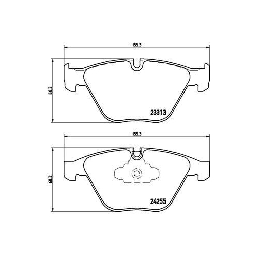 Placute frana BMW 3 (E90) 02.04-02.12, 3 (F30 F80) 11.11-10.18, 3 Convertible (E93) 05.06-12.13, 3 Coupe (E92) 01.05-12.13, 3 Touring (E91) 12.04-12.12, X1 (E84) 03.09-06.15, Fata, BREMBO