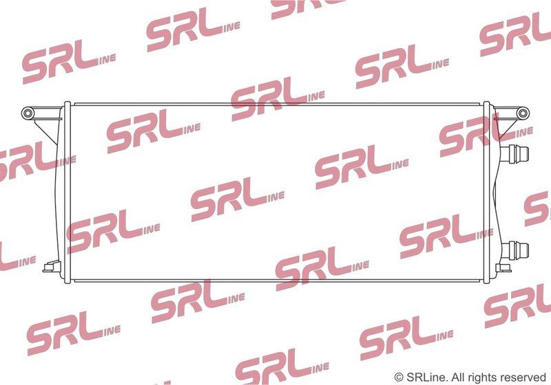 Radiator Mercedes Gl/Gls (X166) 12-, M/Gle-Class (W166) 12-/15-, motor: 3.0 V6 T, 3.0 V6k, 4.7 V8 T, 5.5 V8 T, radiator temperatura joasa; intrare/iesire conectare rapida, 613x262x32, SRLine, Aluminiu/ Plastic brazat, 0995001403; A0995001403