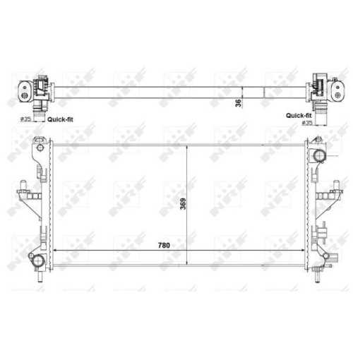 Radiator racire motor Nrf 53199