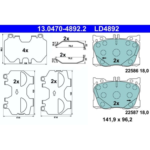 ATE set placute frana,frana disc ATE Ceramic