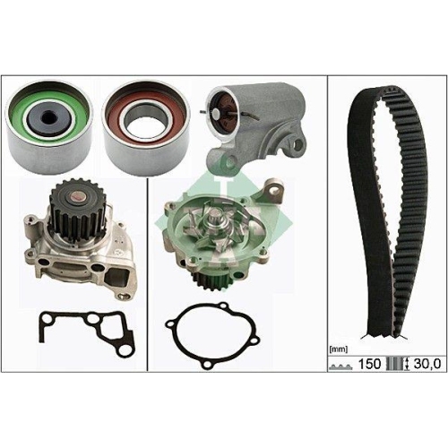 Kit distributie + pompa apa Mazda 3 (Bk), 3 Saloon (Bk), 5 (Cr19), 6 Estate (Gh), 6 Estate (Gy), 6 Hatchback (Gg), 6 Hatchback (Gh), 6 Sedan (Gg), 6 Sedan (Gh), 2.0 MZR-CD, 2.0 CD, 2.0 DI, INA