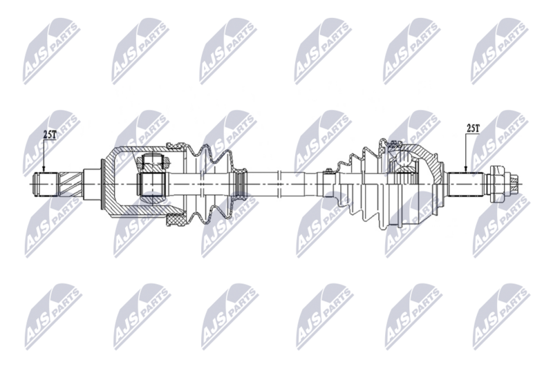 Planetara Fiat Bravo II 1.4 T-JET 120 / 150 CP, 1.6 D Mulitjet 2007-; Lancia Delta 1.4 T 120 / 150 CP, 1.6 D Multijet 2008-; partea stanga, cutie viteze manuala cu 6 trepte; 51794995; NTY, aftermarket