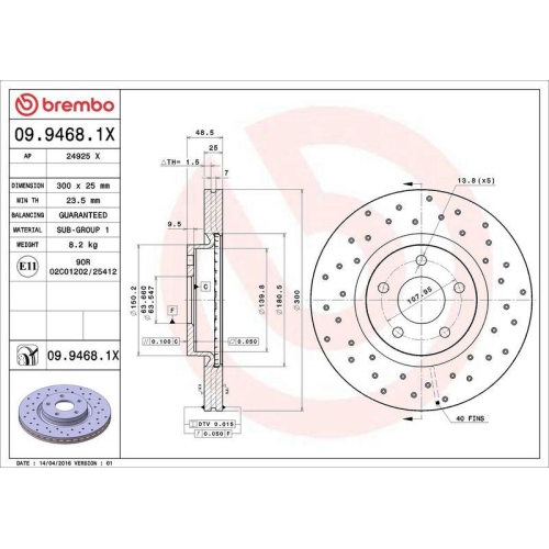 Set disc frana Ford C-Max (Dm2) 02.07-09.10, C-Max 2 (Dxa/Cb7 Dxa/Ceu) 04.10-06.19, C-Max 2 Van 10.10-06.19, Focus C-Max (Dm2) 10.03-03.07, Focus 2 (Da Hcp Dp) 07.04-09.13, Focus 2 Box / Estate 07.04-07.11, Focus 2 Convertible 10.06-09.10, Focus 2 Estate