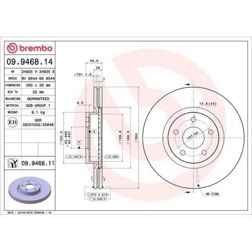 Set disc frana Ford C-Max (Dm2) 02.07-09.10, C-Max 2 (Dxa/Cb7 Dxa/Ceu) 04.10-06.19, C-Max 2 Van 10.10-06.19, Focus C-Max (Dm2) 10.03-03.07, Focus 2 (Da Hcp Dp) 07.04-09.13, Focus 2 Box / Estate 07.04-07.11, Focus 2 Convertible 10.06-09.10, Focus 2 Estate