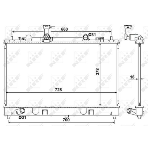 Radiator racire motor Nrf 53383