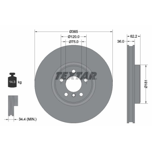 TEXTAR Disc frana PRO+
