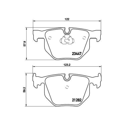 Placute frana BMW 7 (E65 E66 E67) 07.01-12.09, Spate, BREMBO