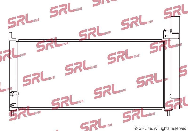 Condensator climatizare AC Lexus Ct 11-; Toyota Prius 09-15, motor: 1.8, Condensator cu uscator integrat , 675(615)x295(280)x22, SRLine, miez si rezervor din aluminiu brazat, 8846047170