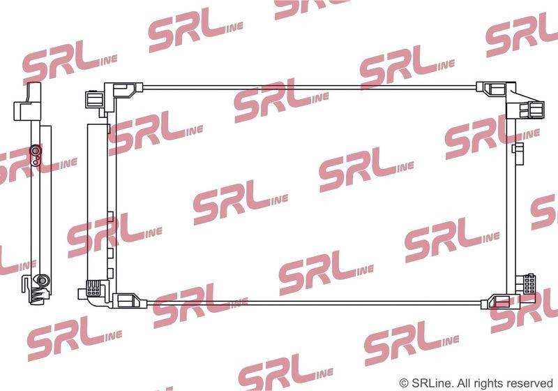 Condensator climatizare AC Lexus Ux (Za10) 18-; Toyota C-Hr 16-, Corolla 18-, Prius 16-, motor: EV, Condensator cu uscator integrat ; 54,3 kWh battery, 715(685)x382x12, SRLine, miez si rezervor din aluminiu brazat, 8846010310; 8846010320