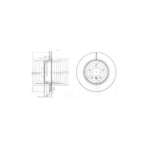 Disc frana Delphi BG3961, parte montare : Punte Spate