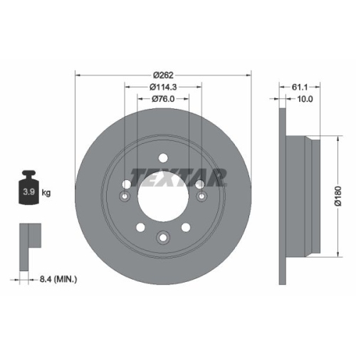TEXTAR Disc frana PRO