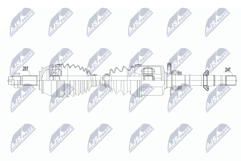 Planetara Fiat Fiorino 1.3 D Multijet 2007-, Alfa Romeo Mito 1.3 D Multijet 2008-2010; patea dreapta, cutie viteze manuala / automata; 51816768; NTY, aftermarket