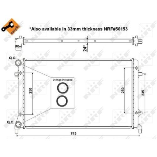 Radiator racire motor Nrf 53405