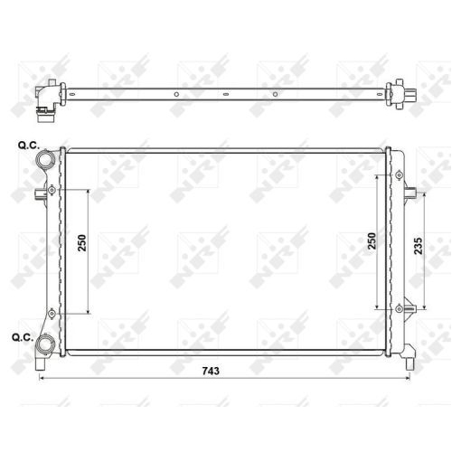 Radiator racire motor Nrf 53405A